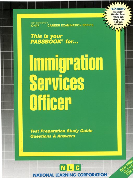 Title details for Immigration Services Officer by National Learning Corporation - Available